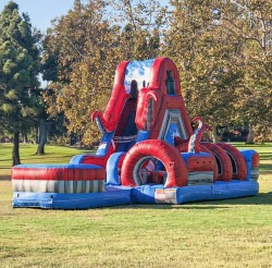 15 Foot Ocean Battle Water Slide and Obstacle Course
